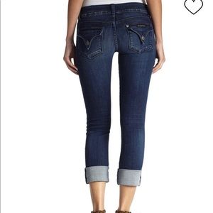 Hudson Size 26 Ginny Straight Ankle Jeans W/Cuff Light Wash.